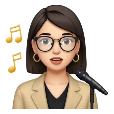 dua lipa with glasses singing  sticker