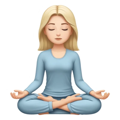 White girl  meditating sticker