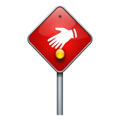 Crosswalk Light icon , Red stop hand. sticker