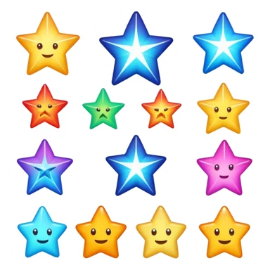 can you give me different designs of a star sticker