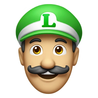Luigi smoking a BIG  blunt as an emoji. , just his face. Be accurate to how he looks sticker