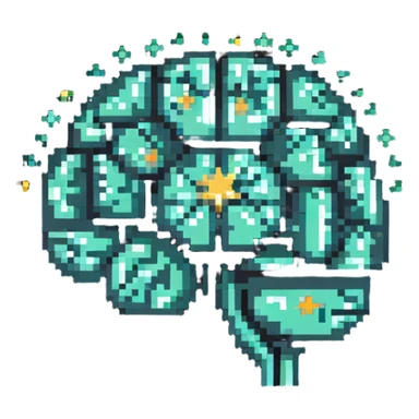 magic brain with stars sticker