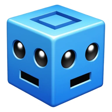 geometery dash cube sticker