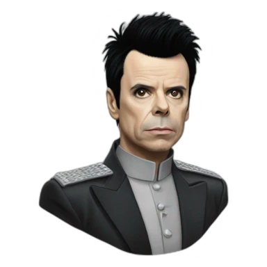 photo-realistic Gary Numan sticker