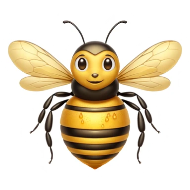 bee with a drop of honey sticker