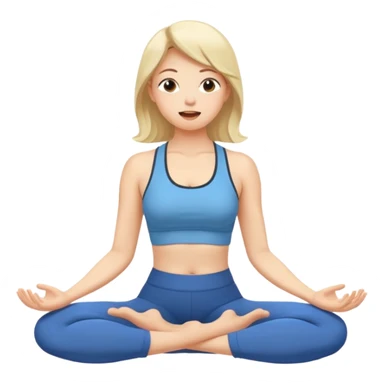 woman burping during yoga practice sticker
