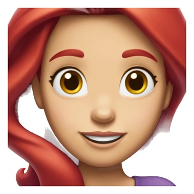 Ariel-the little mermaid-purple top-red hair sticker