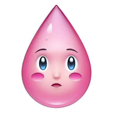 Pink sad tear sticker