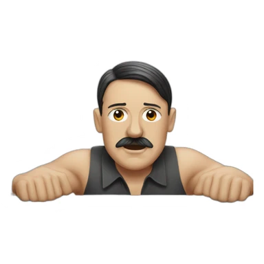 hitler in a swimming pool sticker