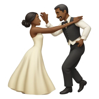 Man and woman slow dancing  sticker