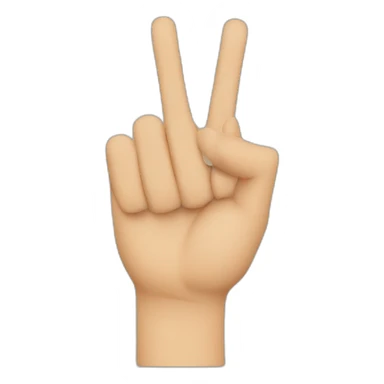 Two hand making sign of gun, using three fingers up and two closed palm to palm sticker