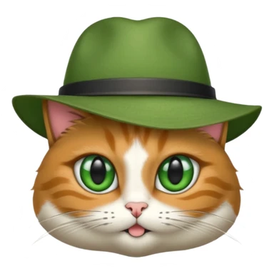 Un chat avec un chapeau sticker