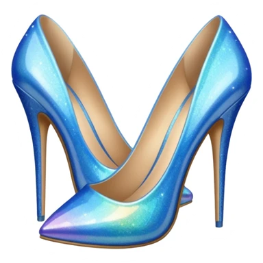 blue fairy high-heeled shoes sticker