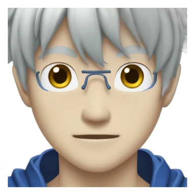 Satoru gojo with blue eyes sticker