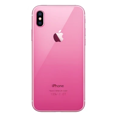  pink  pink iPhone lying flat, sleek modern design, soft reflections, realistic style, minimal background, isolated on transparent background sticker