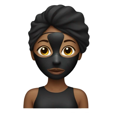 black girl with a facial mask sticker