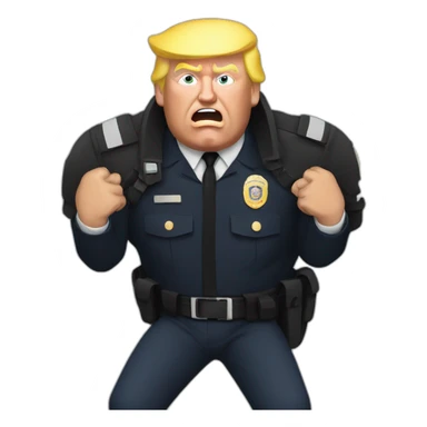 trump-getting-arrested sticker