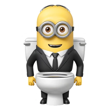 Skibidi toilet minion  sticker