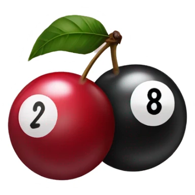 Two 8 ball cherries sticker