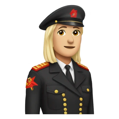 Marine lepen with lgbtqia+ flag sticker