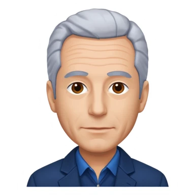 Jeffery Epstein with dark blue jacket  sticker