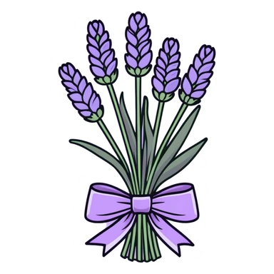 Lavender bouquet sticker