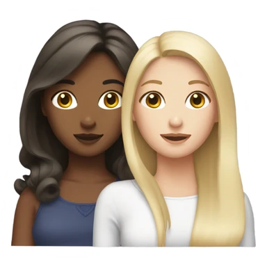 2 blonde girl and 1 brunette girl sticker