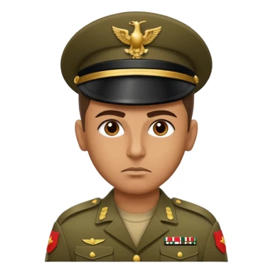 A portrait of an Iraqi soldier, shown from head to chest sticker