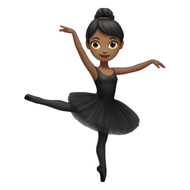 black sawn ballerina  sticker