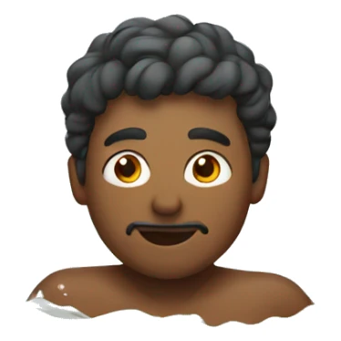 man swimming in river sticker