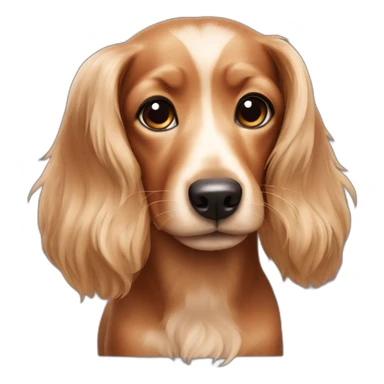 puppy teckel with long hair sticker