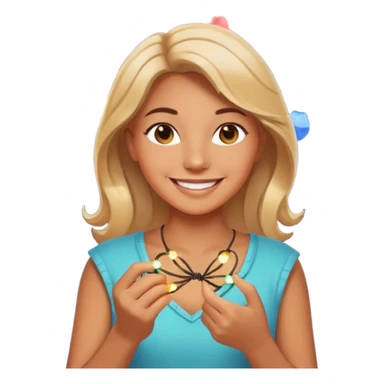 woMan posing with lights sticker