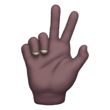 A rock on hand (🤟🏻 ) but with the index and thum also pinched down so the pinkie is the only finger up sticker