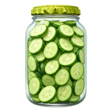 Pickled cucumbers in jar sticker