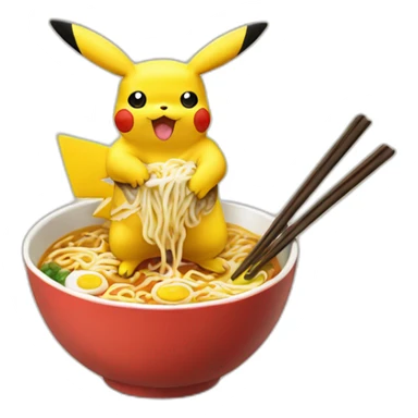 pikachu ramen sticker