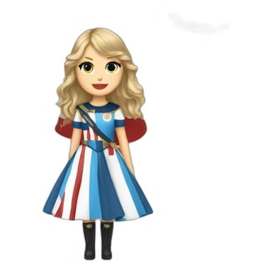 Taylor swift con la bandera argentina sticker