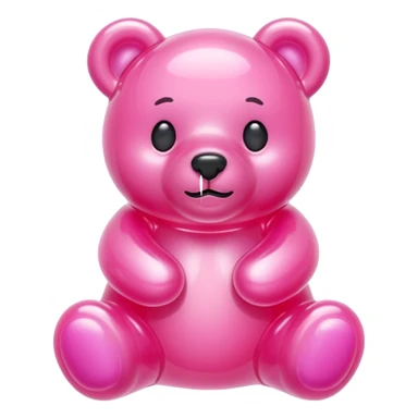 bubblegum pink jelly bear sticker