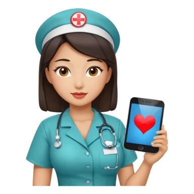 Large breasts asian sexy nurse sexy clothes and a sexy pose NSFW  sticker