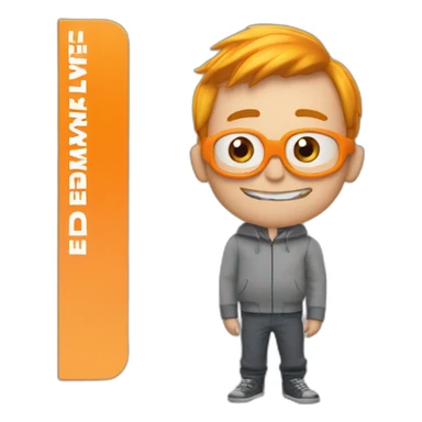 Orange text that says despicable me 4 sticker