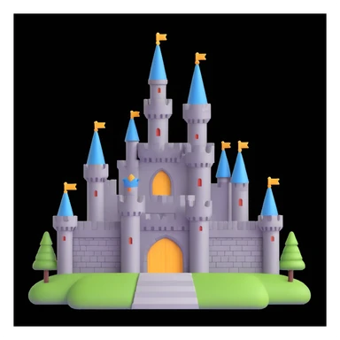 king and queen, castle background sticker