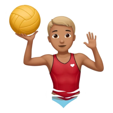 Natación  y voley en un corazón de color  sticker