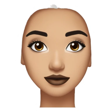 Maddy Perez euphoria show teenager: warm brown eyes, bold black sharp eyeliner, dark arched brows, full nude-berry lips, light skin, high cheekbones, sleek dark brown long straight hair in ponytail, sparkly rhinestones on eyelids 

 sticker