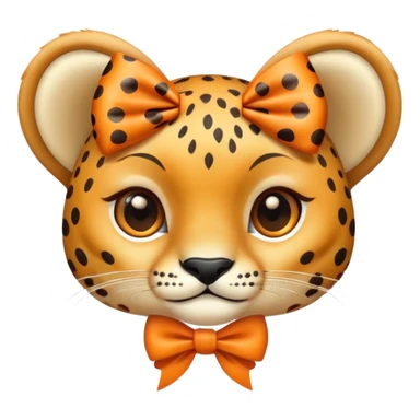 cute cheetah with a bow  sticker