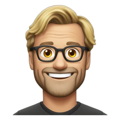 jurgen Klopp cute smile sticker
