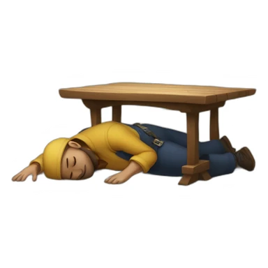 drunk bosun sleeping under a table sticker