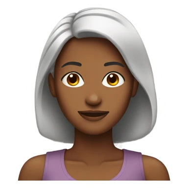 Women smug face brown skin  sticker