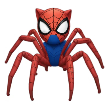 Cat spider man sticker