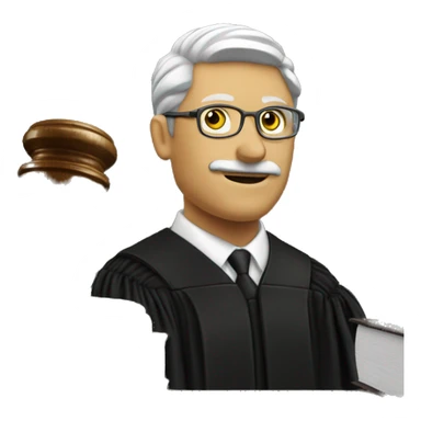 judge with gavel sticker