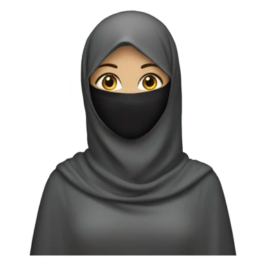 Girl wearing Niqab sticker
