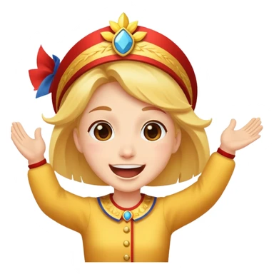 face cheering at a parade, joyful expression sticker